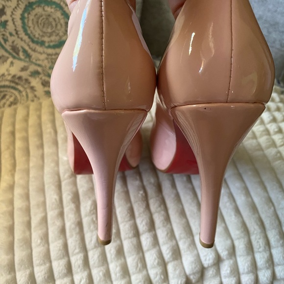 Christian Louboutin Pink Peep Toe Heels - Picture 2 of 7